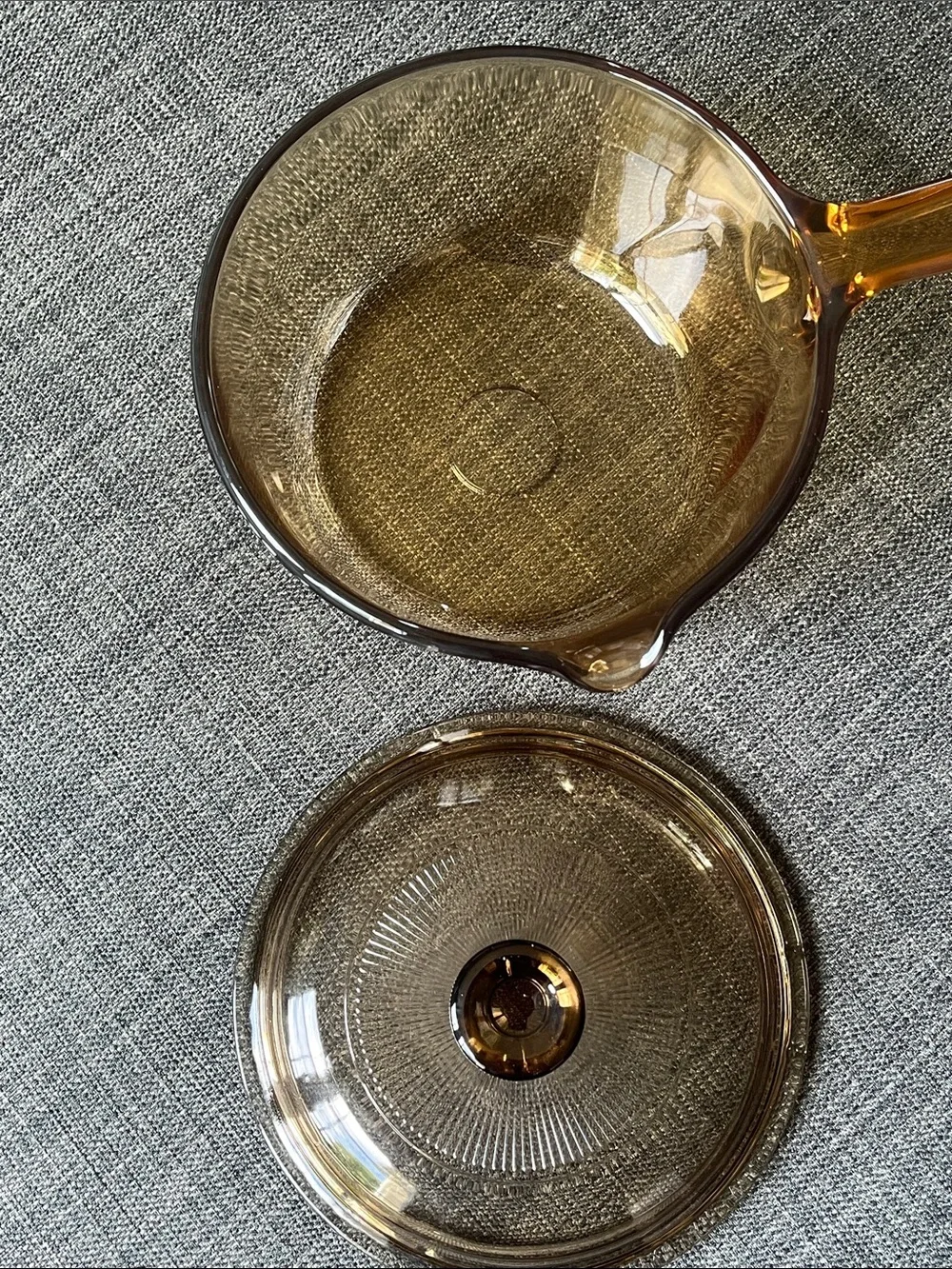 Corningware transparent amber